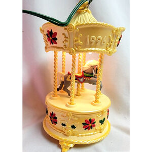 Christmas Tobin Fraley Holiday Carousel Hallmark Ornament #3 Light & Music 1996